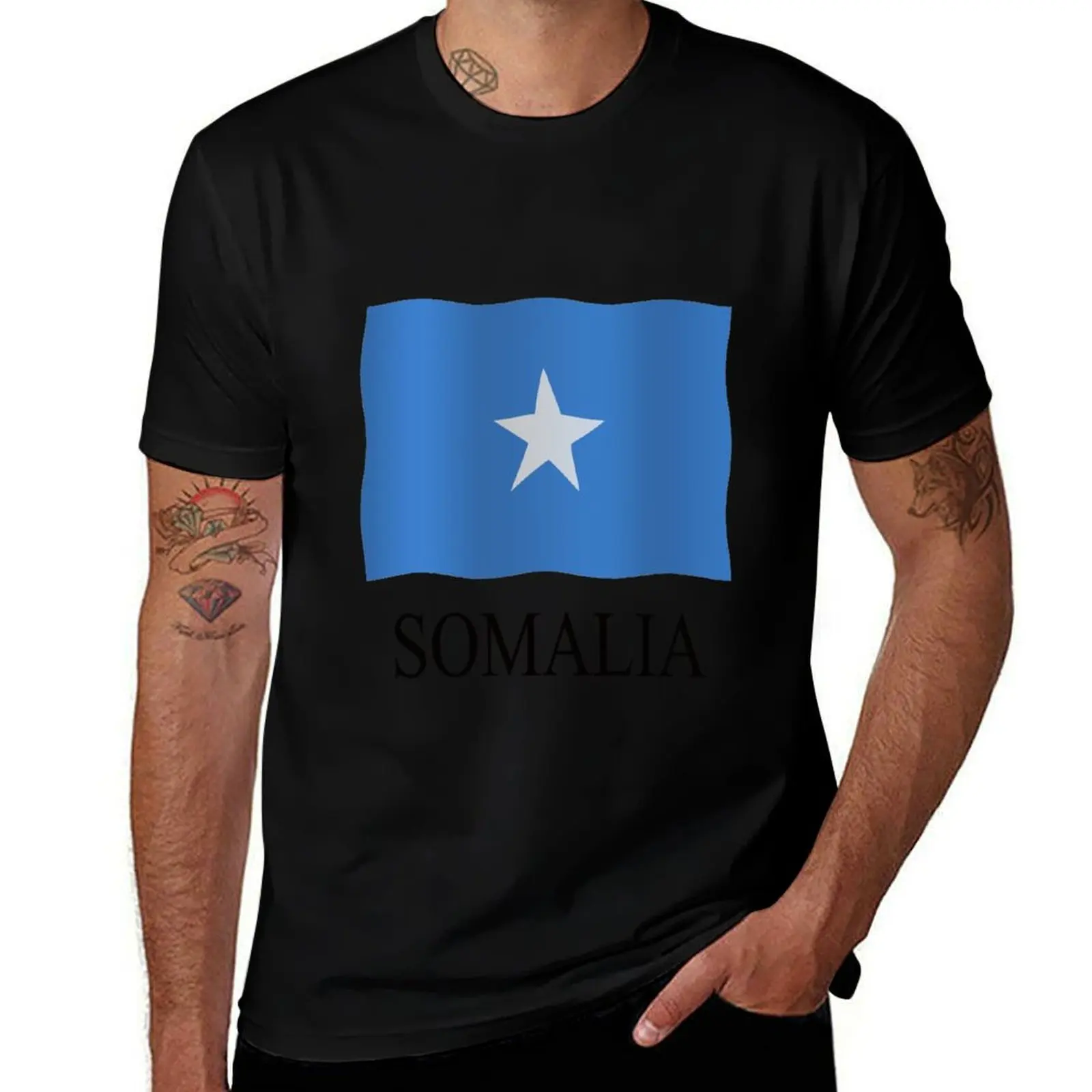

Somali flag T-Shirt anime shirt tshirts personalised rapper graphic tees mens graphic t-shirts funny