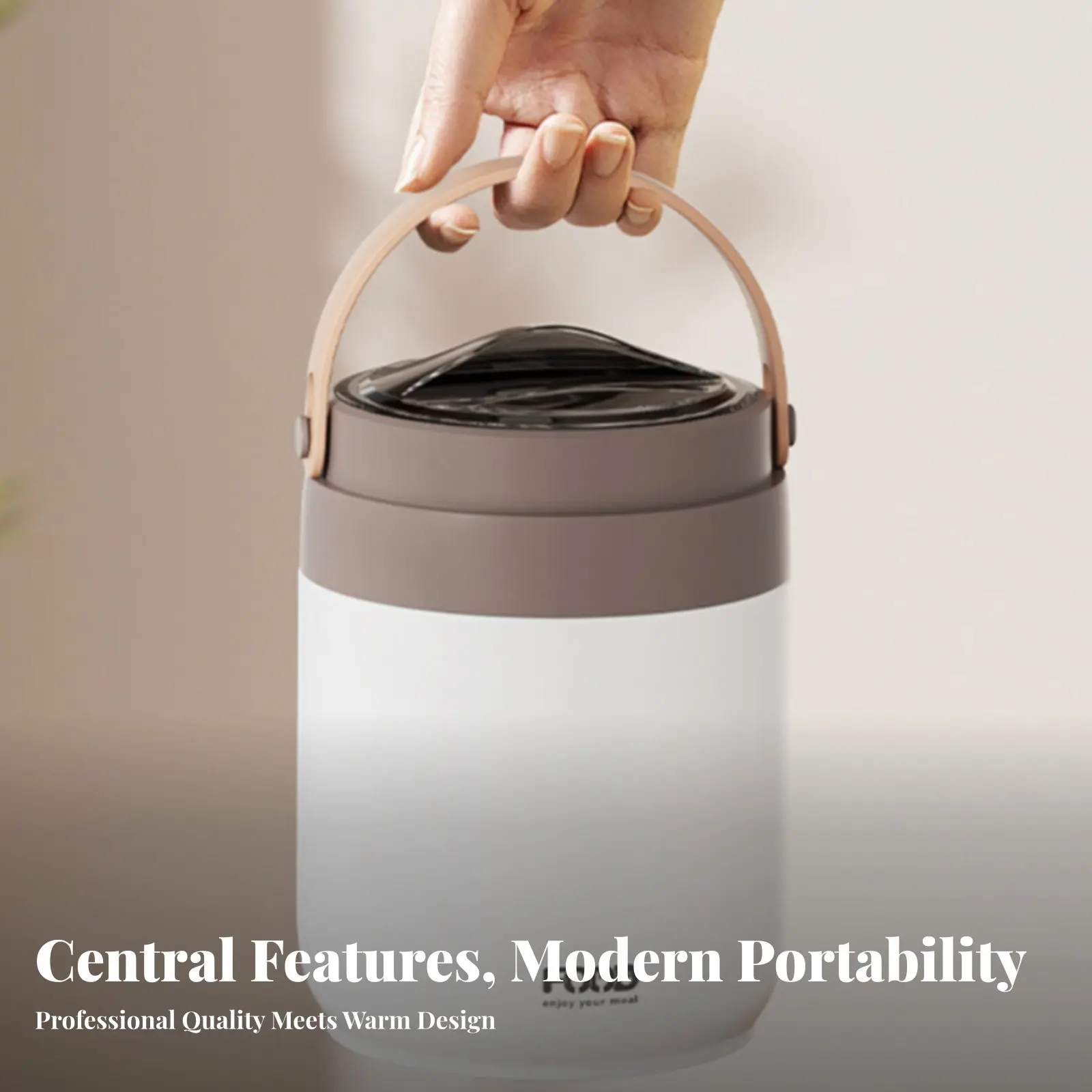 

316 Stainless Steel Bento Box, Double-Tier Vacuum Insulated Food Jar, Portable Lunch Container for Work, Large Capacity