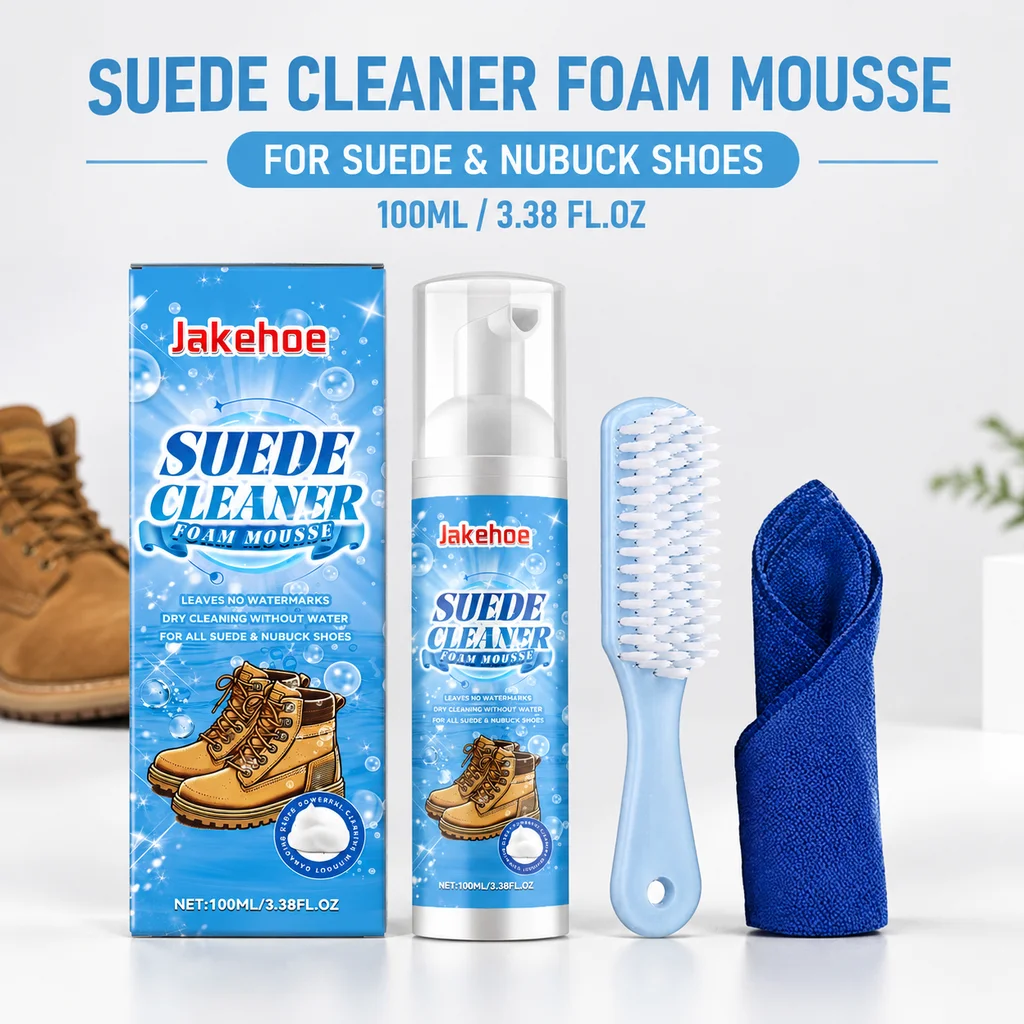 Sneaker Cleaner - مجموعة رغوة تنظيف جلد الشمواه مع