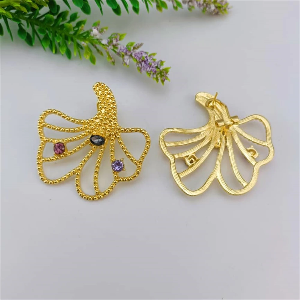 مجموعة مجوهرات نسائية مطلية بالذهب من إيما-دبي ، قلادة حجرية ملونة فاخرة ، سوار وأقراط أنيقة ، هدية زفاف #3