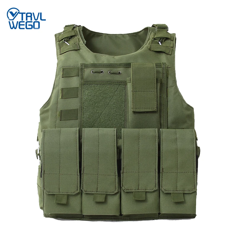 TRVLWEGO Tactical Tank Top 6094 Multi Functional Vest Breathable Camouflage Lightweight Vest CS Outdoor Army Training Clothing