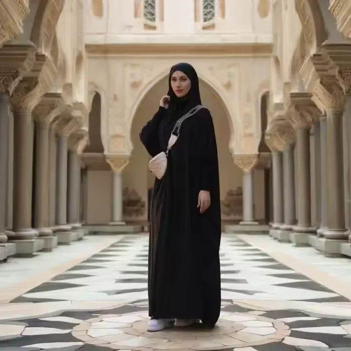 

Women Hooded Abaya Muslim Overhead Eid Ramadan Prayer Garment Burqa Kaftan Modest Dress Robe Djellaba Jalabiya Islamic Clothing
