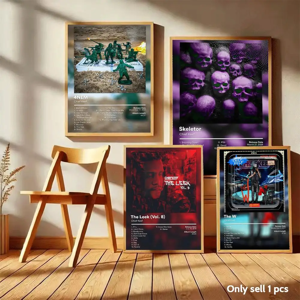 C-Chief K-Keef 4NEM Poster Home Living Bed Room Bar Hallway Sticky Wall Art Printing Aesthetic Decor