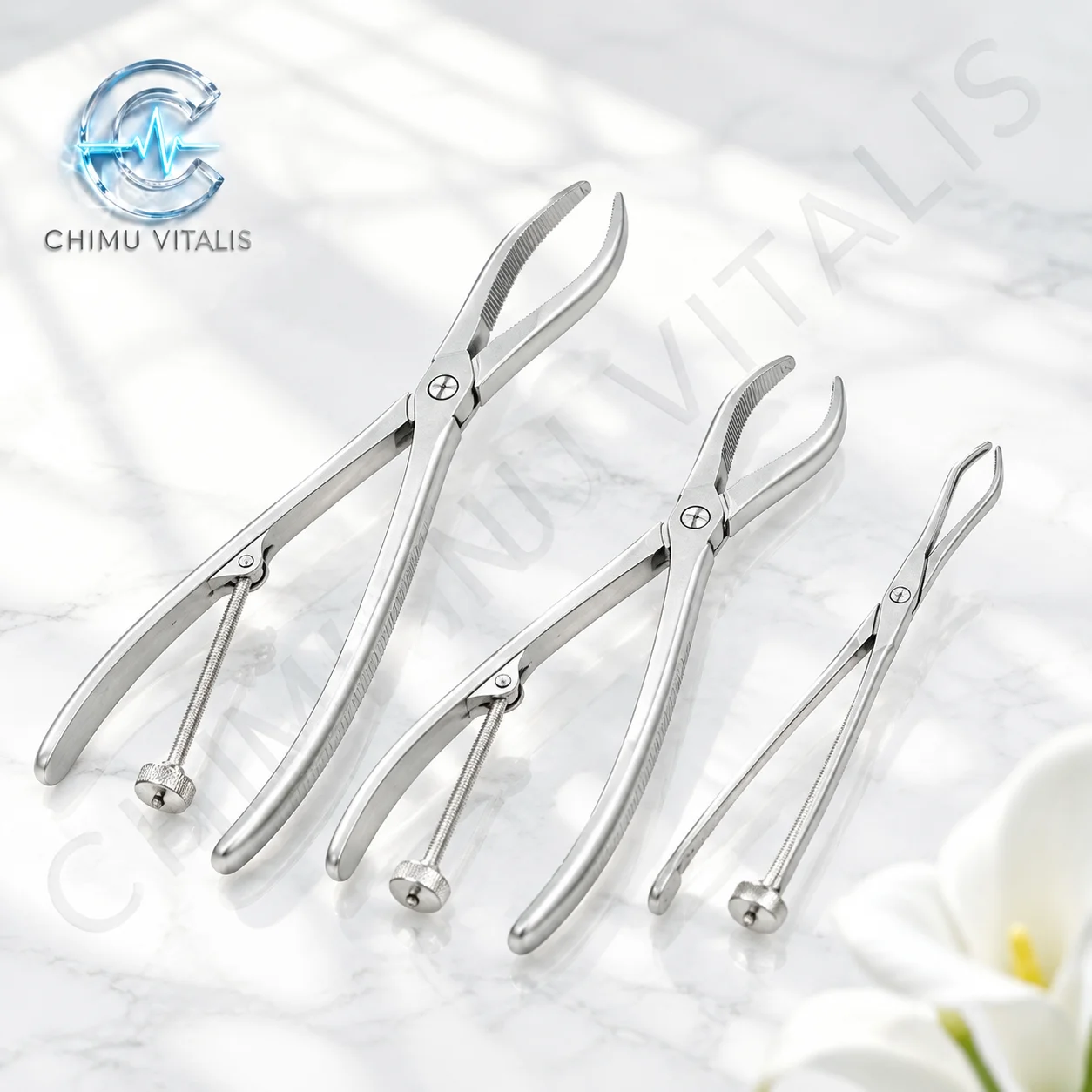 【CHIMU VITALIS】 Reduction Pliers Stainless Steel Toothed Bone-Holding Forceps for Upper and Lower Limb Surgery