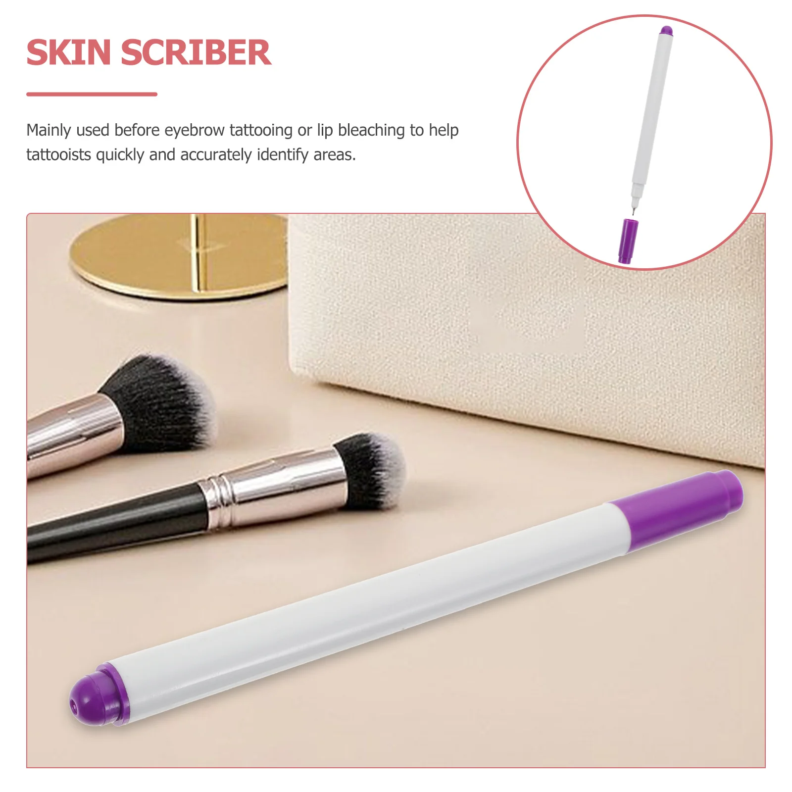 

3 Sets Brow Marker for Eyebrows Position Pen Ruler Mapping Tools Pencil Markers Skin