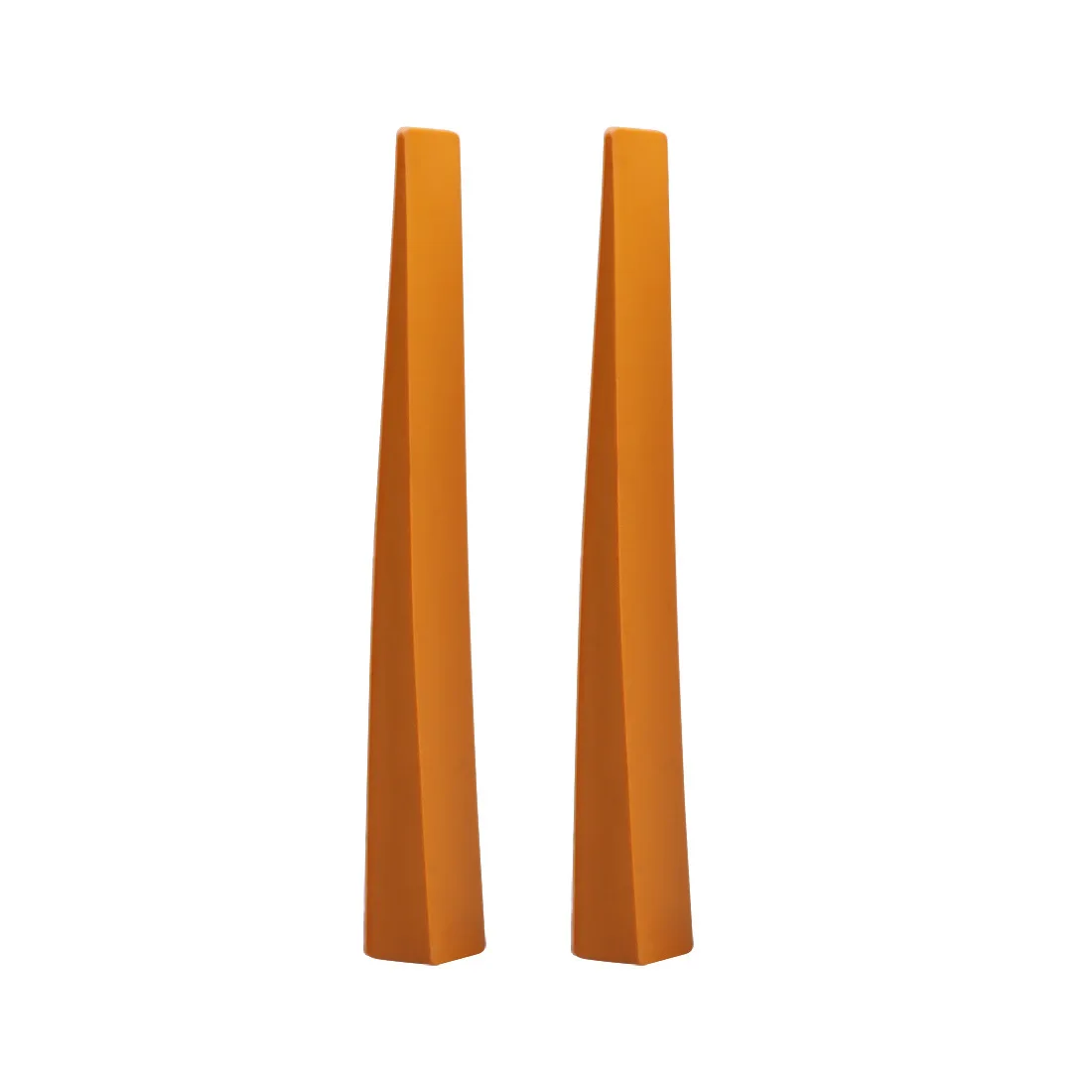 Piano Tuning Mute Set  2 Orange Rubber Wedges  Keyboard Instrument Tuning Accessory