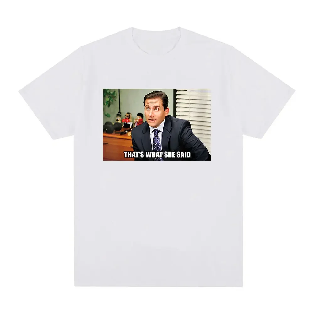 Michael Scott That's She Said T-shirt TV Series Office Dwight Schrute Jim Halpert T-shirt Short Sleeved Women's Men T-shirt Top