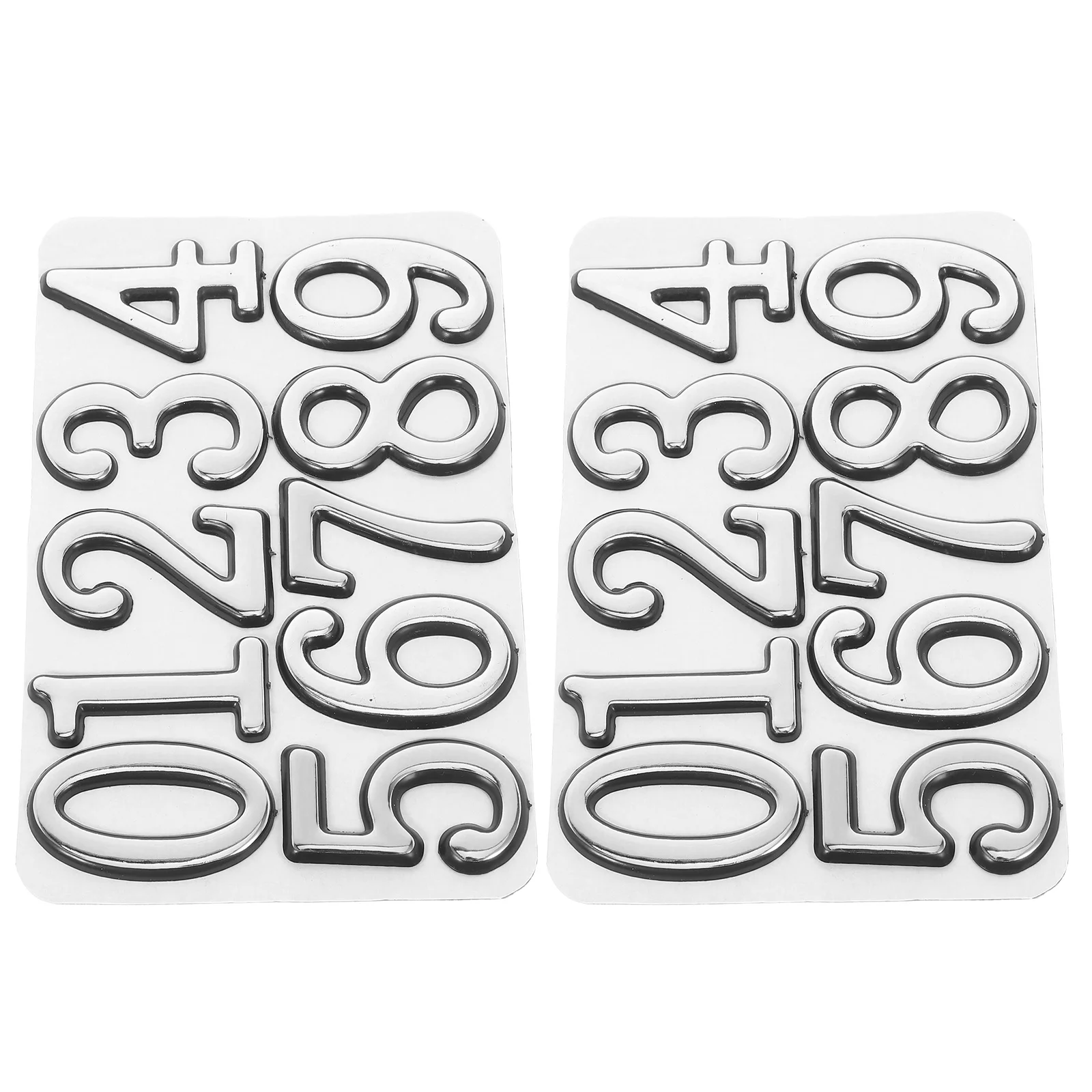 

2Sets Self-Adhesive Number Stickers Waterproof House Numbers for Mailbox Door Outdoor Address Decals Trash Bin Stick-on Numbers