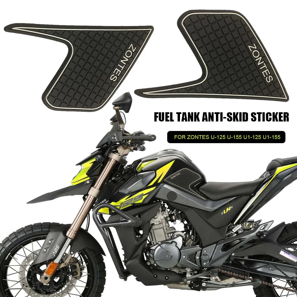 Gas Knee Grip Tank Traction Pad Side Tank Pad Protector Sticker Decal For ZONTES U-125 U-155 U1-125 U1-155