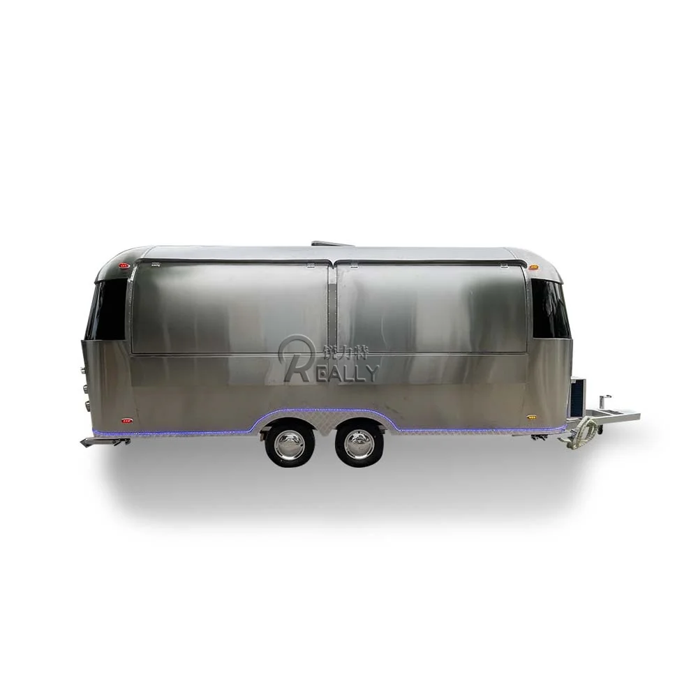 مقطورة الوجبات السريعة مع معدات المطبخ الكاملة، وجبة خفيفة للشارع، كشك البيتزا، شاحنة طعام مخصصة، مقطورة القهوة