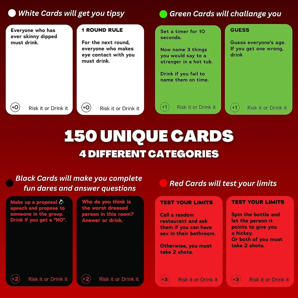 Risky Couples Super Fun Couples Game For Date Night 150 Spicy Dares Questions For Your Partner Romantic Anniversary Card Game