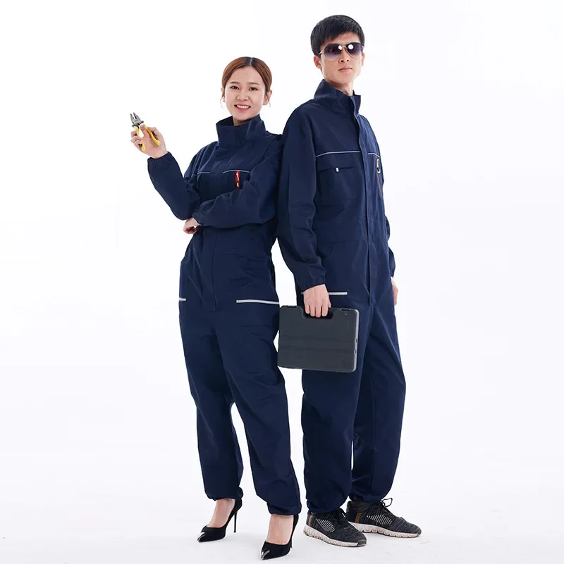 DurableOne-piece Work Clothes Stand-up Collar Car Wash And Beauty Factory Workshop Wear-resistant Auto Repair Machine Repair
