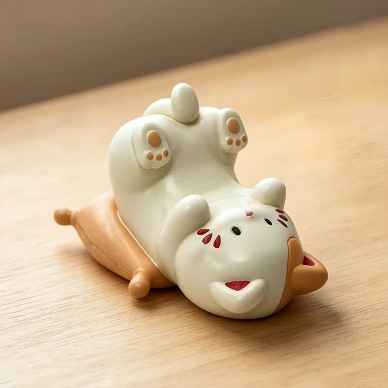 Soft and cute cat-shaped PVC two-in-one mobile phone spectacle frame decoration, desktop decoration and gift