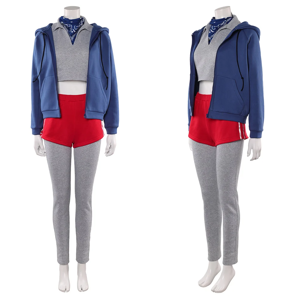TV Stranger Eleven Cosplay Costume Gray Top Red Mini Skirt Outfit Women Little Girls Soft Halloween Party Carnival Disguise view 4