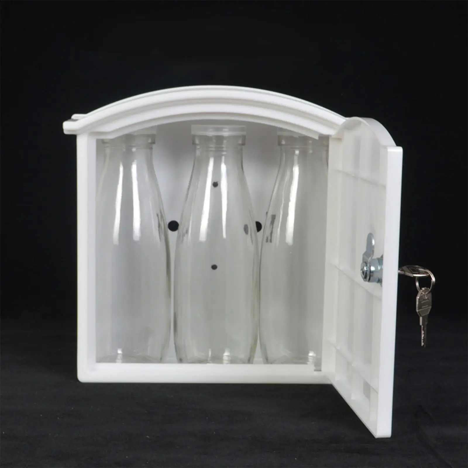 Wall Mount Milk Box with Lock Sturdy Plastic Milk Crate for Secure Fresh Milk Delivery Storage Home Practical Space Saving