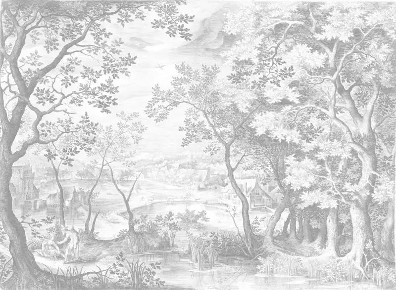3D Custom Franse Boslandschap Muurschilderingen Retro Handgeschilderde Regenwoud Jungle Behang voor Woonkamer Slaapkamer decoratie