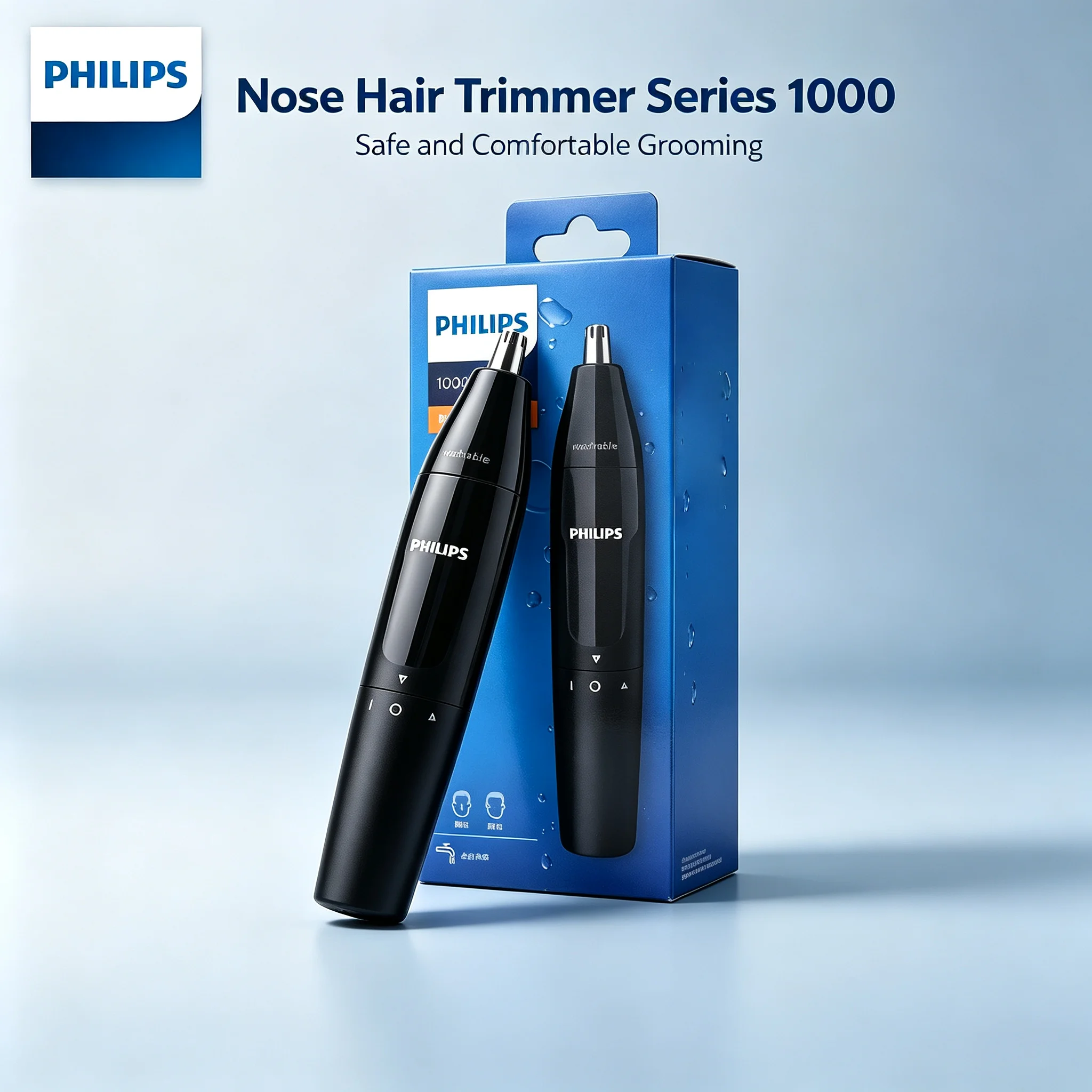 NT1620 Philips Nasal Ear Hair Trimmer 360 Rotary Blade Head Waterproof Washable Precision Facial Hair Cutter For Men