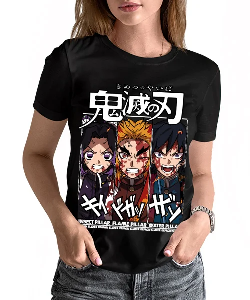 T-Shirt UNISEX DEMON SLAYER SHINOBU, TOMIOKA Y RENGOKU