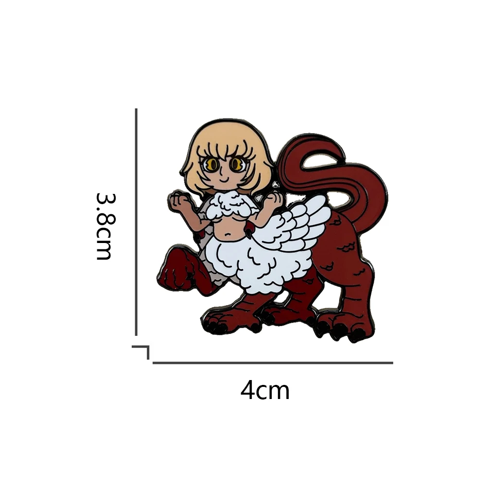 Chimera Falin Enamel Pin Delicious In Dungeon Monster Badge Dungeon Meshi Peripheral Brooch Cute Chibi Jewelry Decorative