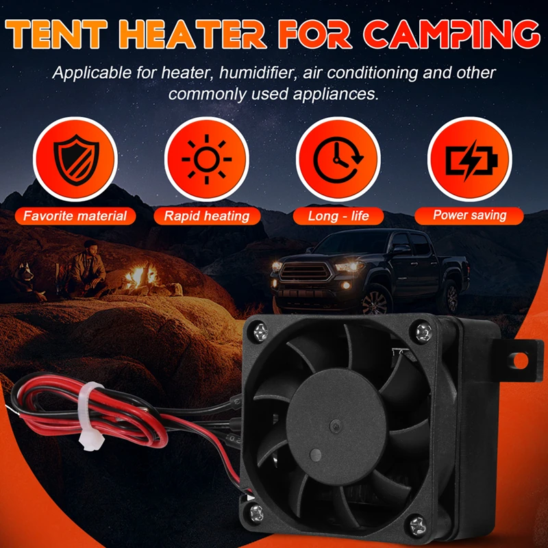 Air Heater Fan For Small Room Space Car Heater Portable Fan Heaters (12V 100W)