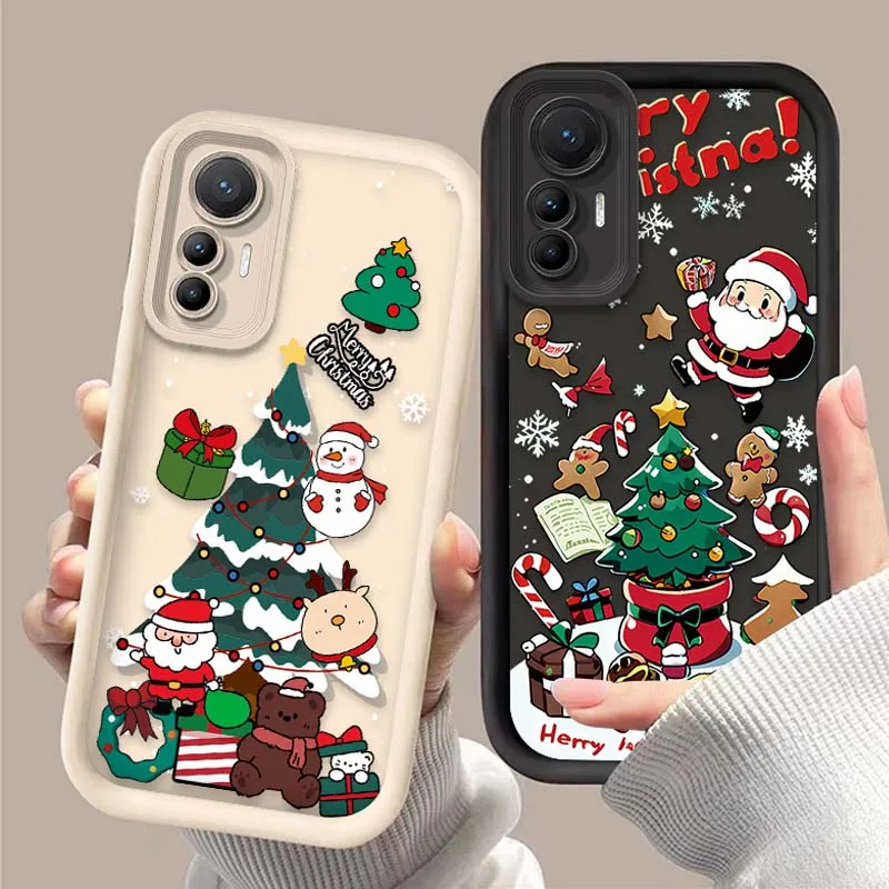 Cartoon Christmas Tree Soft Case for Xiaomi Mi 13T 12T 11T 13 12 11 Lite 5G NE POCO X6 X5 X4 GT X3 NFC F3 F4 F5 F6 M6 Pro 4G M5S