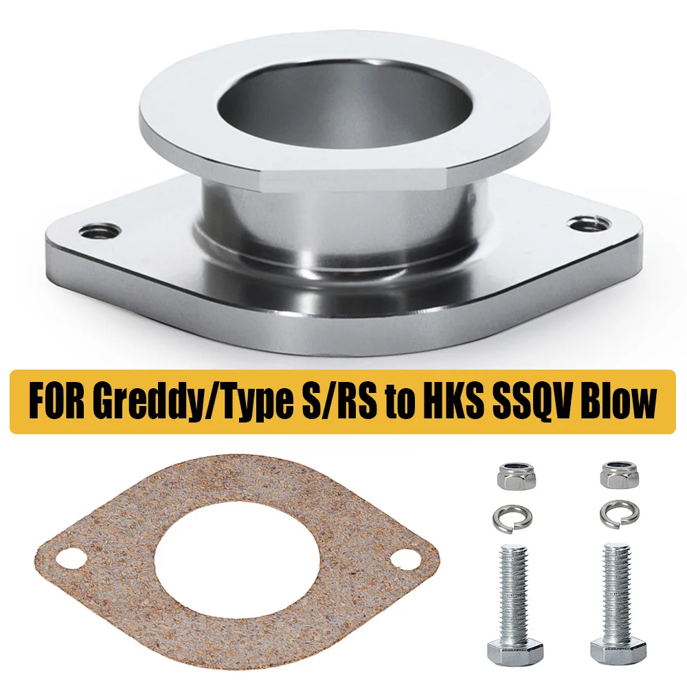 CNSPEED Aluminum Greddy Type S RS BOV Bypass Flange Adapter Connector With Gasket For To HKS SSQV Blow