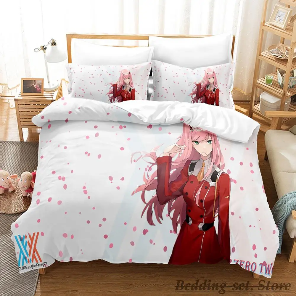 

Kawaii Darling In The Franxx Bedding Set Single Twin Full Queen King Size Bed Set Aldult Kid Bedroom Duvetcover Sets Anime