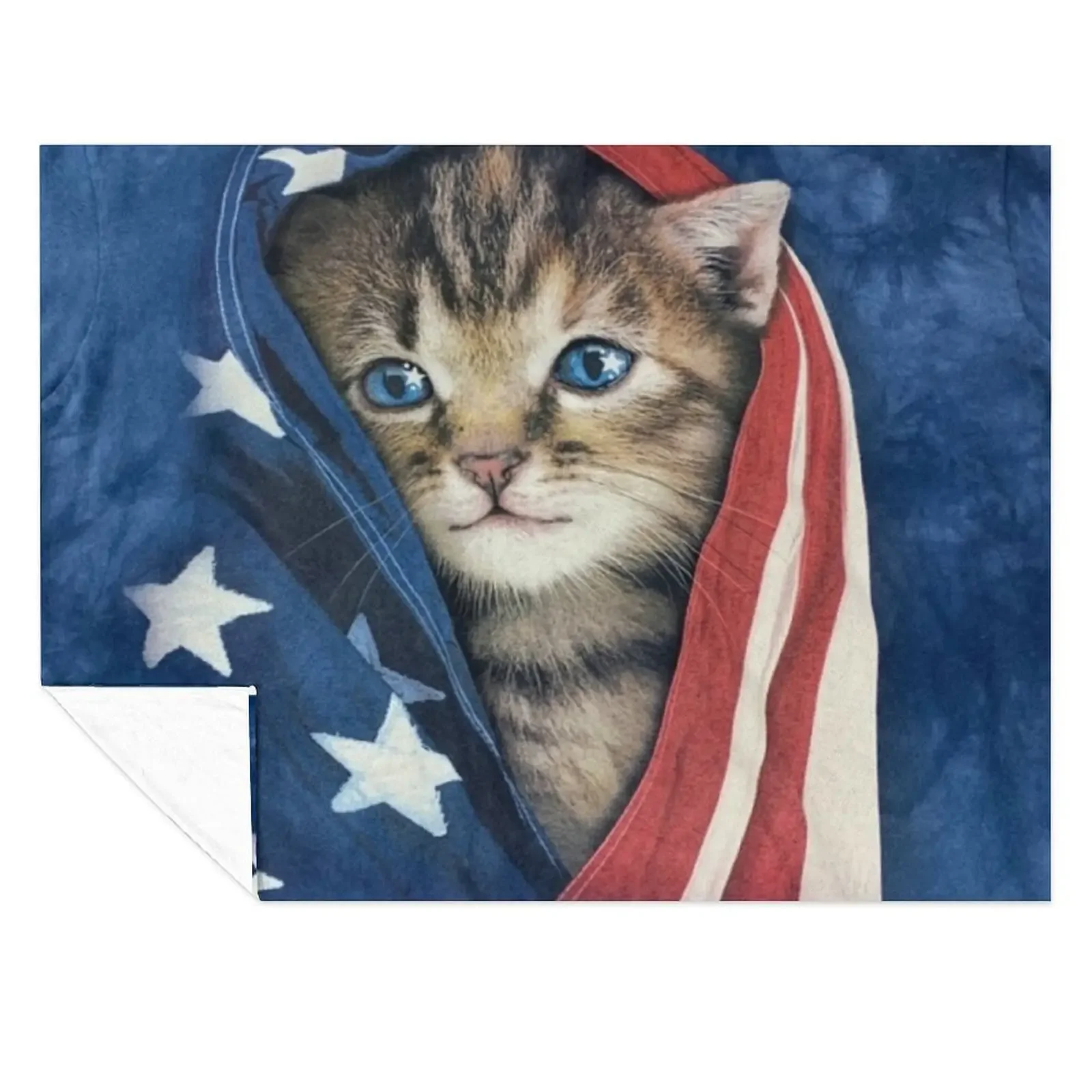

Patriot Kitty Throw Blanket Sofas Stuffeds Designers Weighted Blankets