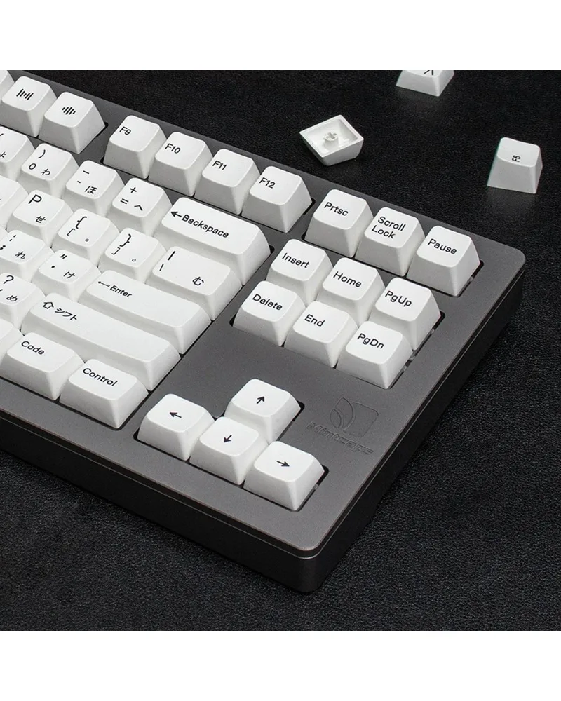 bright white durable pbt keycaps set high quality for custom mechanical keyboards