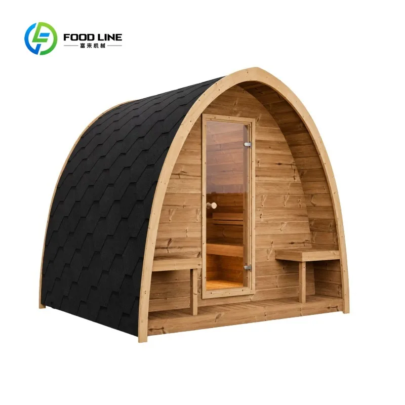 Customized Modern Eco-Friendly Hemlock Wood Treehouse Sauna Room with Far Infrared Sauna Stove for 4-6 People Outdoor Use