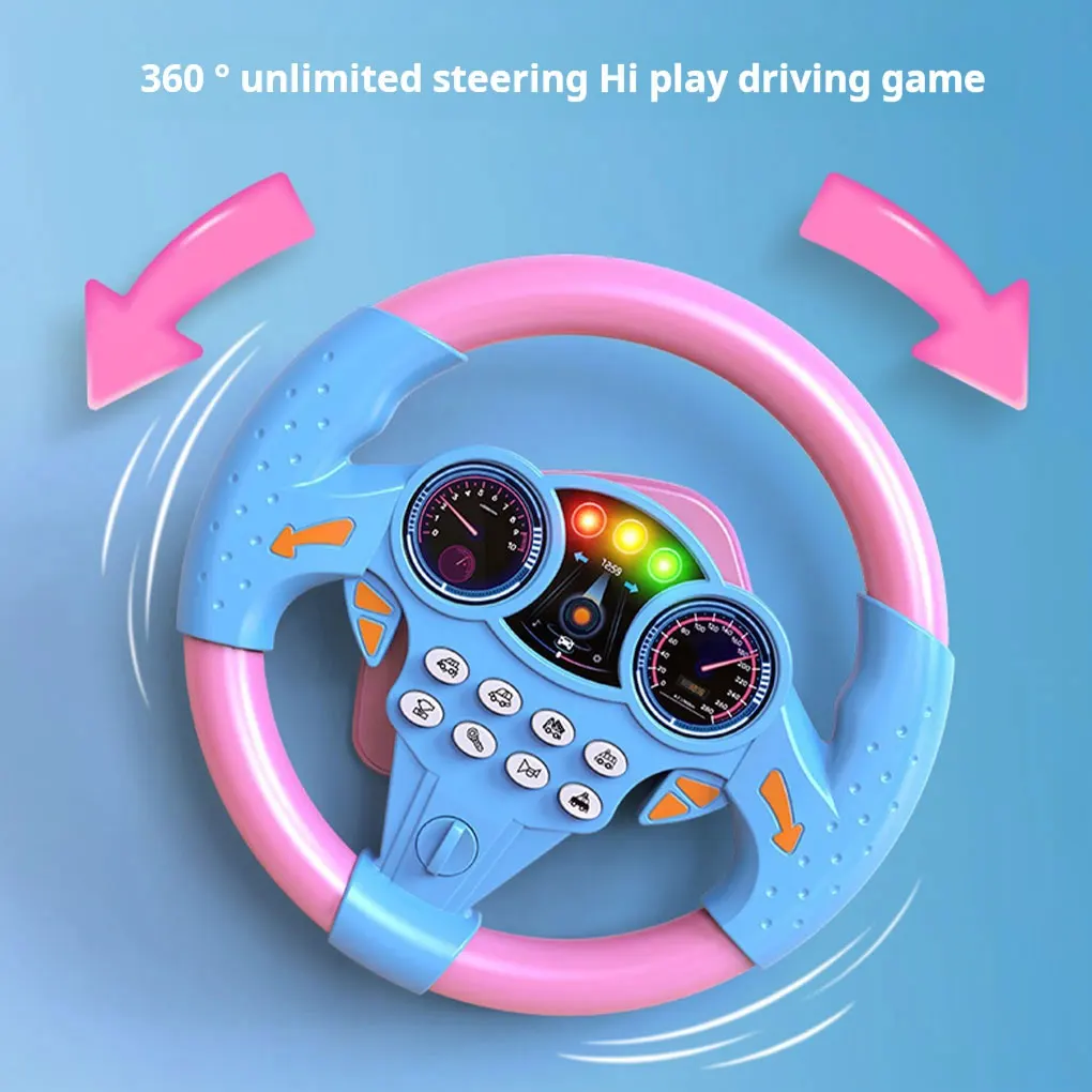 Car Simulation Steering Wheel Toy For Kids With Vibrant Colors Simulation Effect Is Good ABS