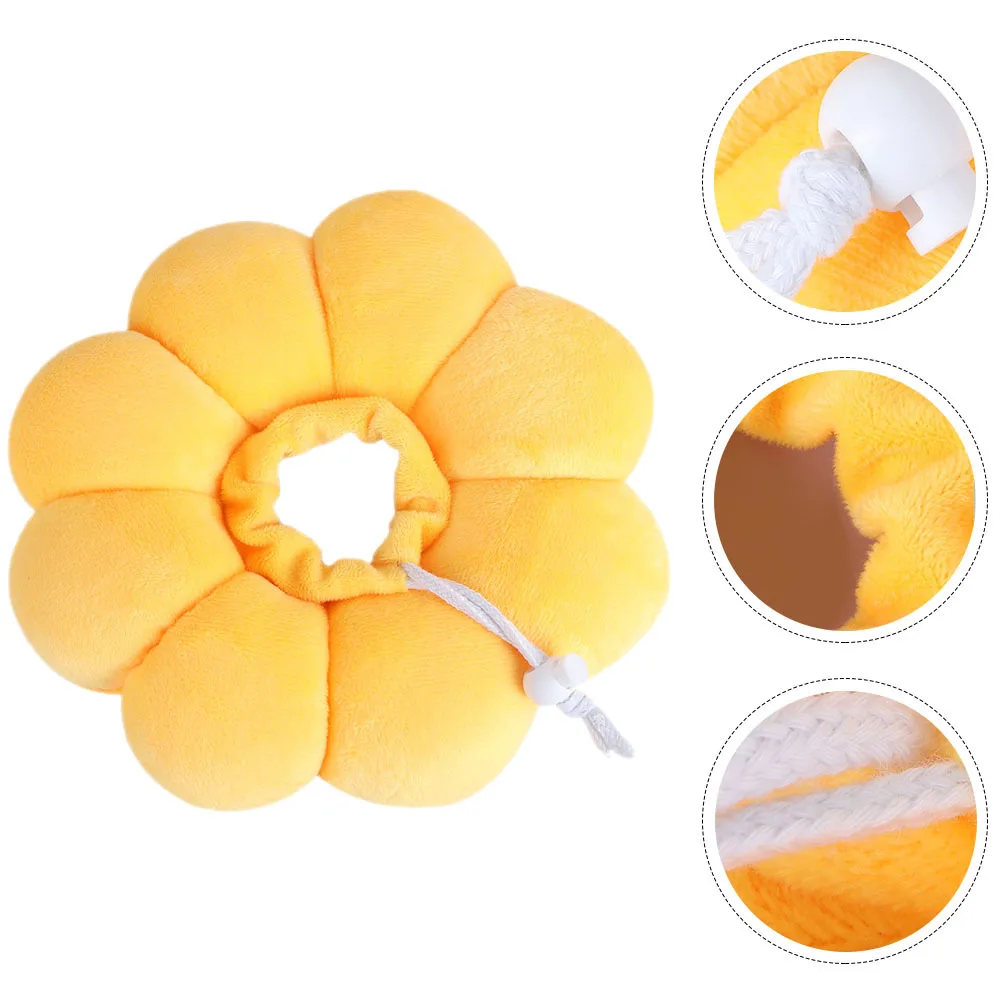 

Cat Recovery Collar Adjustable Size Breathable Anti-Licking Protection For Cats Dogs Flower Design Pet Neck Circle Post-Op