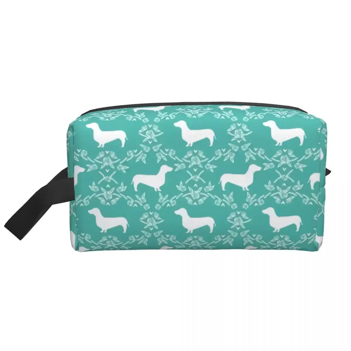 Custom Dachshund Sausage Dog Toiletry Bag for Women Badger Animal Cosmetic Makeup Organizer Lady Beauty Storage Dopp Kit Case