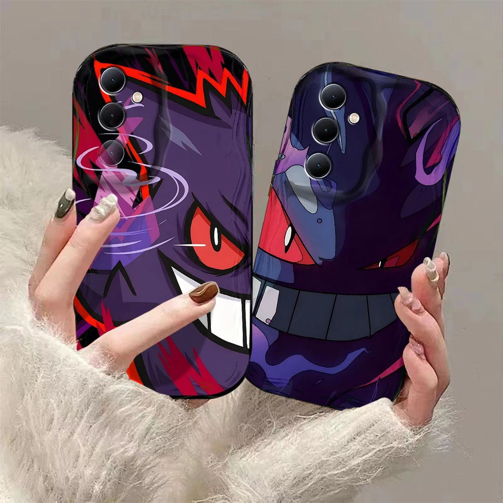 

Cartoon P-Pokemon Gengars 3D Wave Case For Xiaomi Redmi 13C 12 12C 10 10C 9 9C A1 A2 K50 K40 Note 13 12 11 Pro Plus 4G 5G Cover