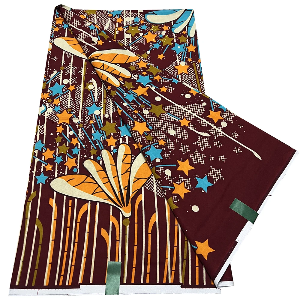 

Модная африканская ткань из 100% хлопка, мягкая нигерийская ткань Анкара с блочными принтами для пошива женских платьев