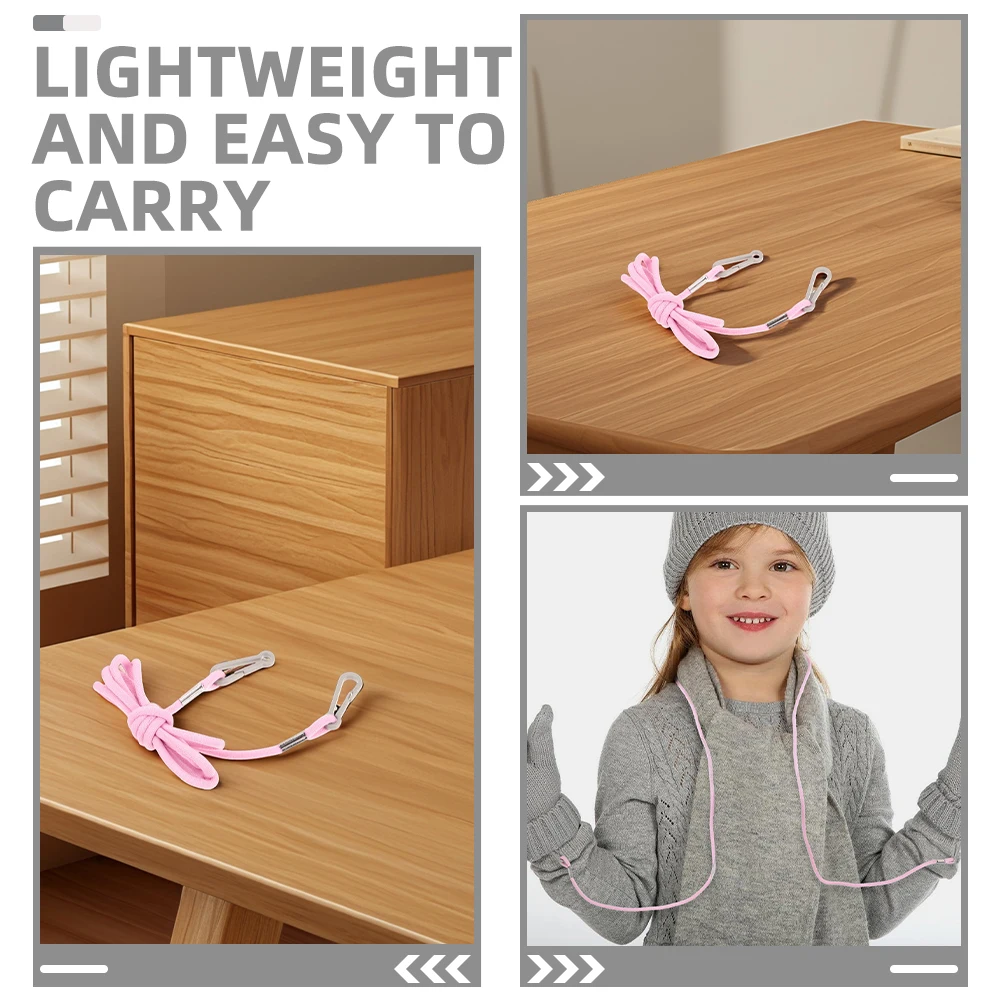 2 قطعة حوامل القفاز الشتوية لمشابك المقود القفازات القابلة للتعديل قفازات التزلج الآمنة أثناء لعب الثلج والأنشطة الخارجية من النايلون #6