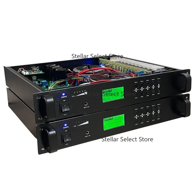 Durable 2U Network Audio Power Amplifier 100W-2000W Output for IP Public Address System Made of Durable Aluminium Material