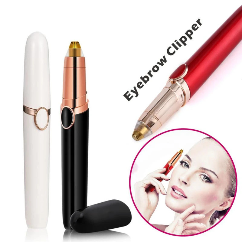 Usb Rechargeable Electric Eyebrow Trimmer Women Mini Lipstick Shaper Shaver Painless Razor Facial Hair Remover Women Beauty Tool