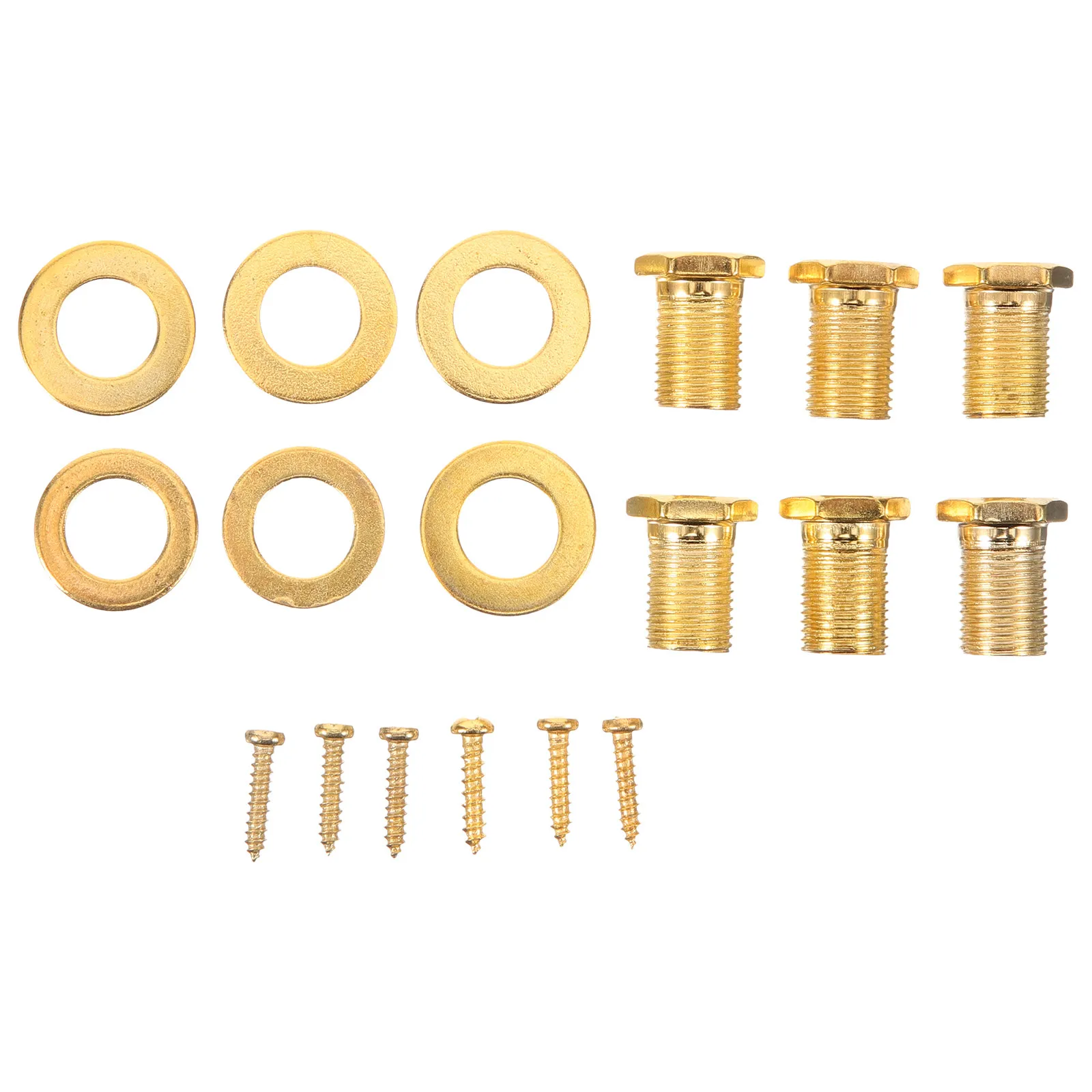 6Sets Guitar Tuner Screws Nuts Fixed Mounting Screws Washers Folk Acoustic Guitar Tuning Parts Accessories Tuning Screw