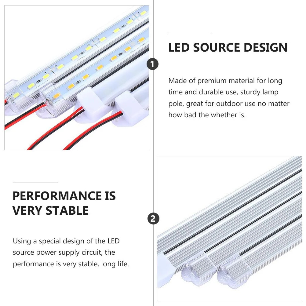 

4 Pcs Light Bars Strip Lights for Caravan Boat Caravan Boat Light Bars Camping Tents White Saving Outdoor LED