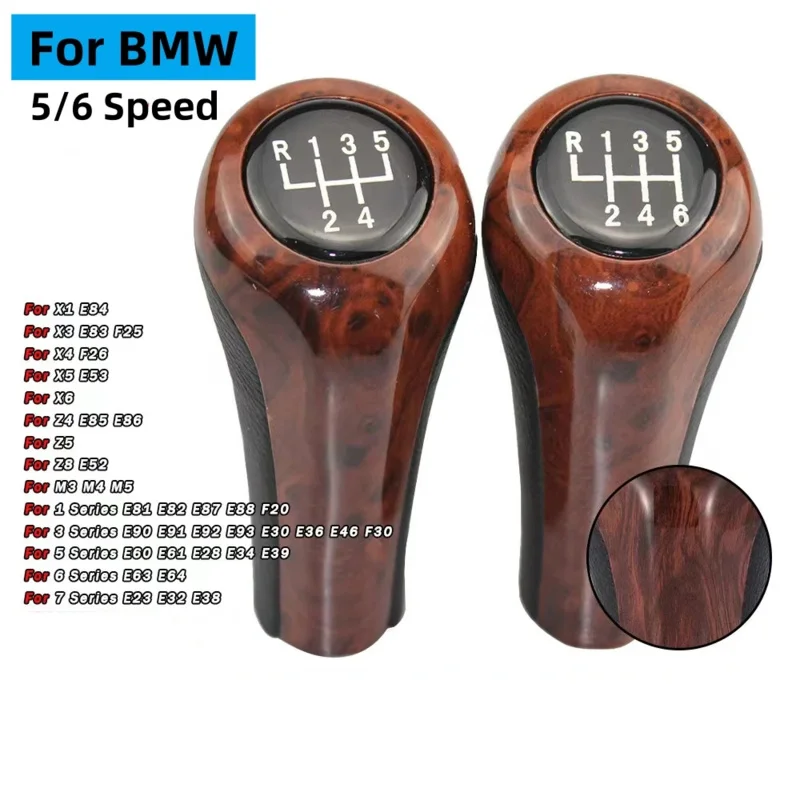 

Fit for BMW Car 5 6 Speed Manual Gear Stick Shift Knob for 1 3 56 SeriesE30 E32 E34 E36 E38 E39 E46 E53 E60 E63 E83 E84 E90 E91