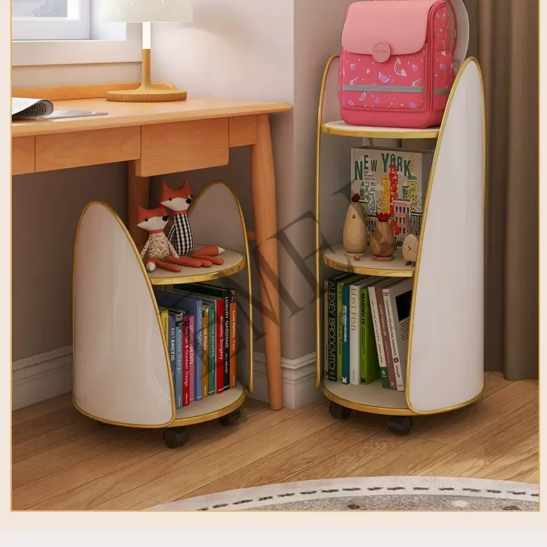 School bag shelf, household multi-layer movable desk, students put books, storage artifacts, floor-to-ceiling bookshelf with