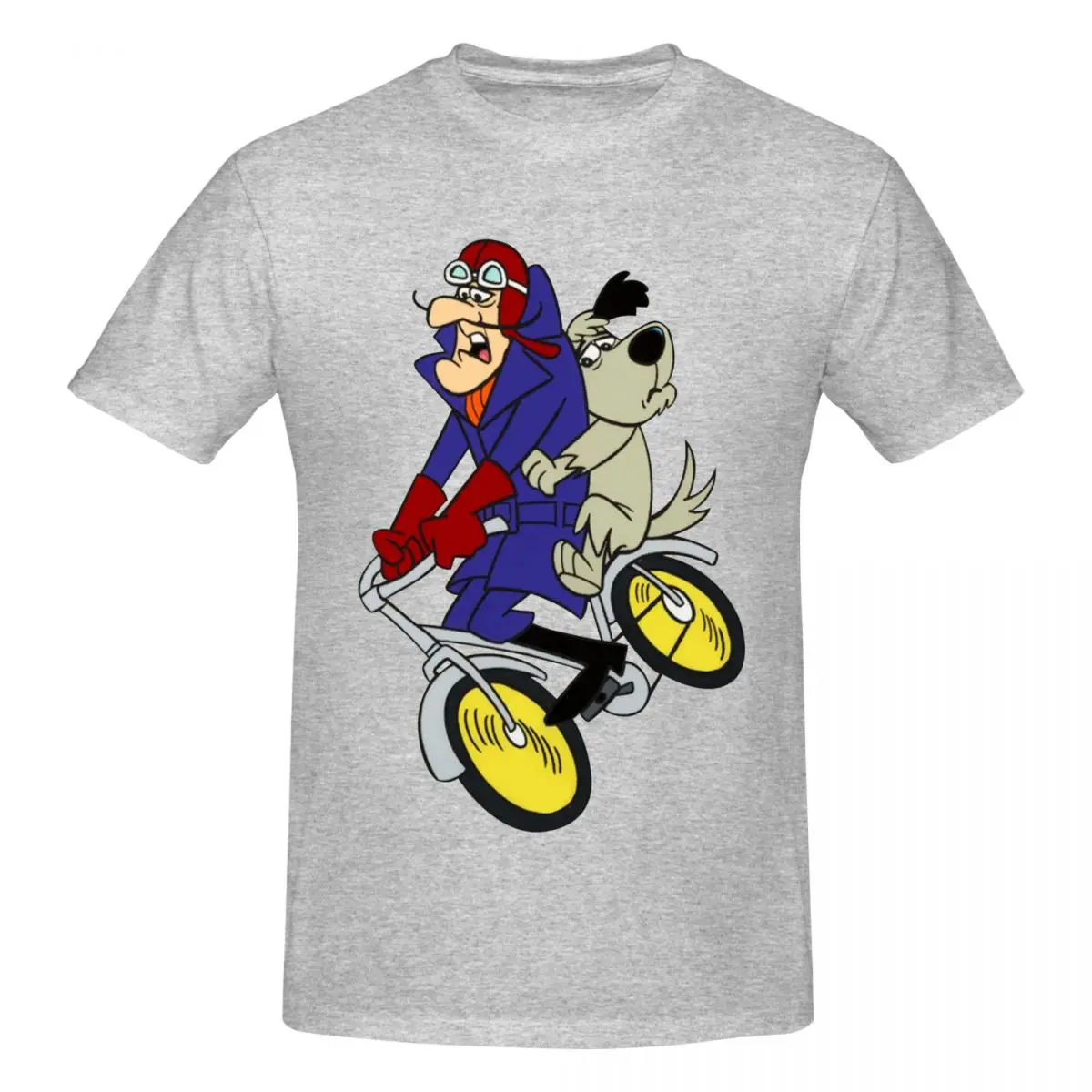 Funny Muttley And Dick Dastardly Great Race Cartoon T Shirts Graphic Y2K Idea Short Sleeve Men Women Tshirt Clothes