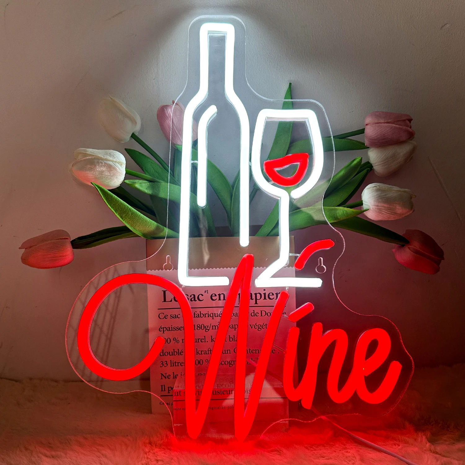 Wine glass Neon sign LED sig Wine neon Light lettering kitchen restaurant pub home club shop glowing sign Party Wall decoration