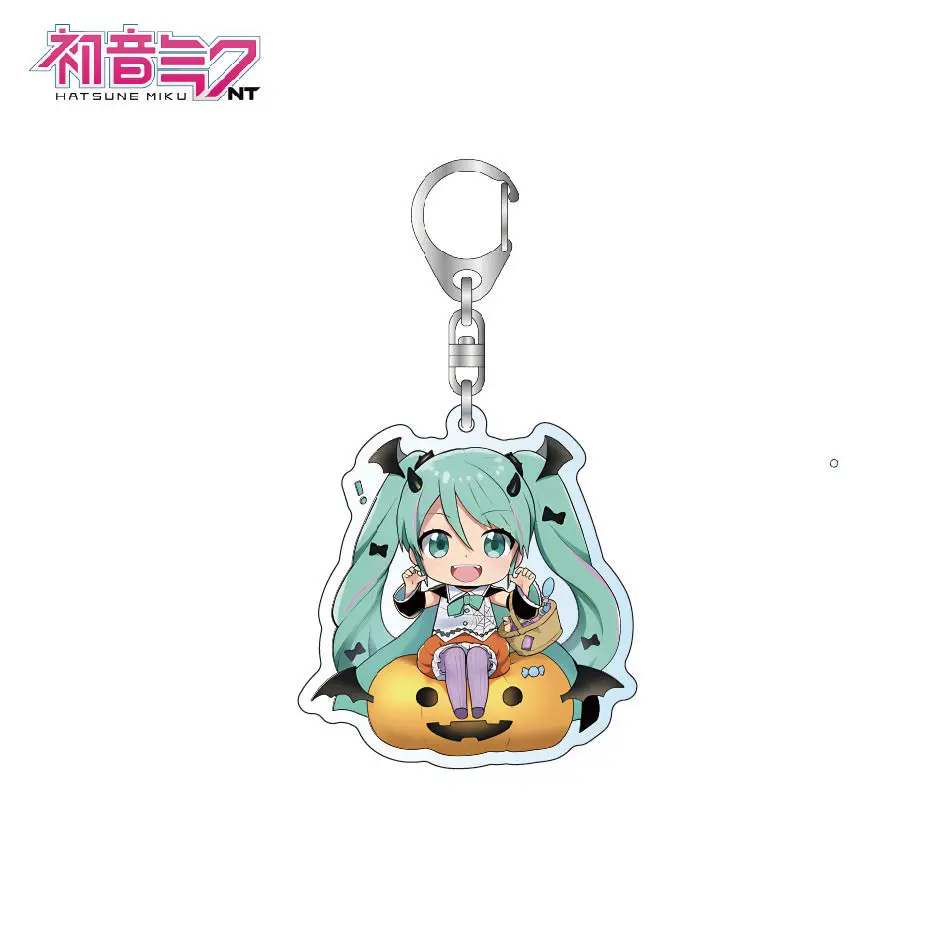 Hatsune Miku Family Key Buckle Megurine Luka Hatsune Miku Anime Peripherals Halloween Series Delicate Schoolbag Acrylic Pendant