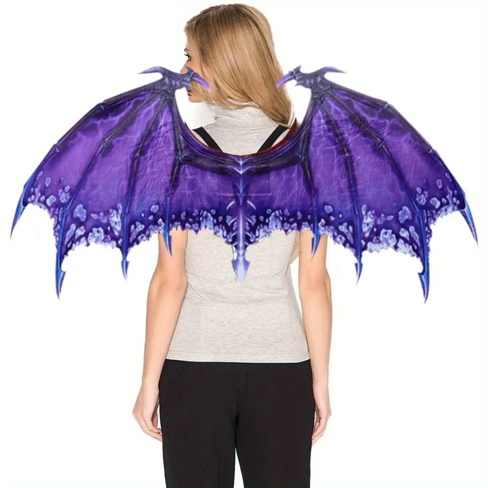 Foldable Halloween Dragon Wing Non-woven Fabric Universal Masquerade Dragon Wing Unisex Elastic Band Cosplay Wing Costume