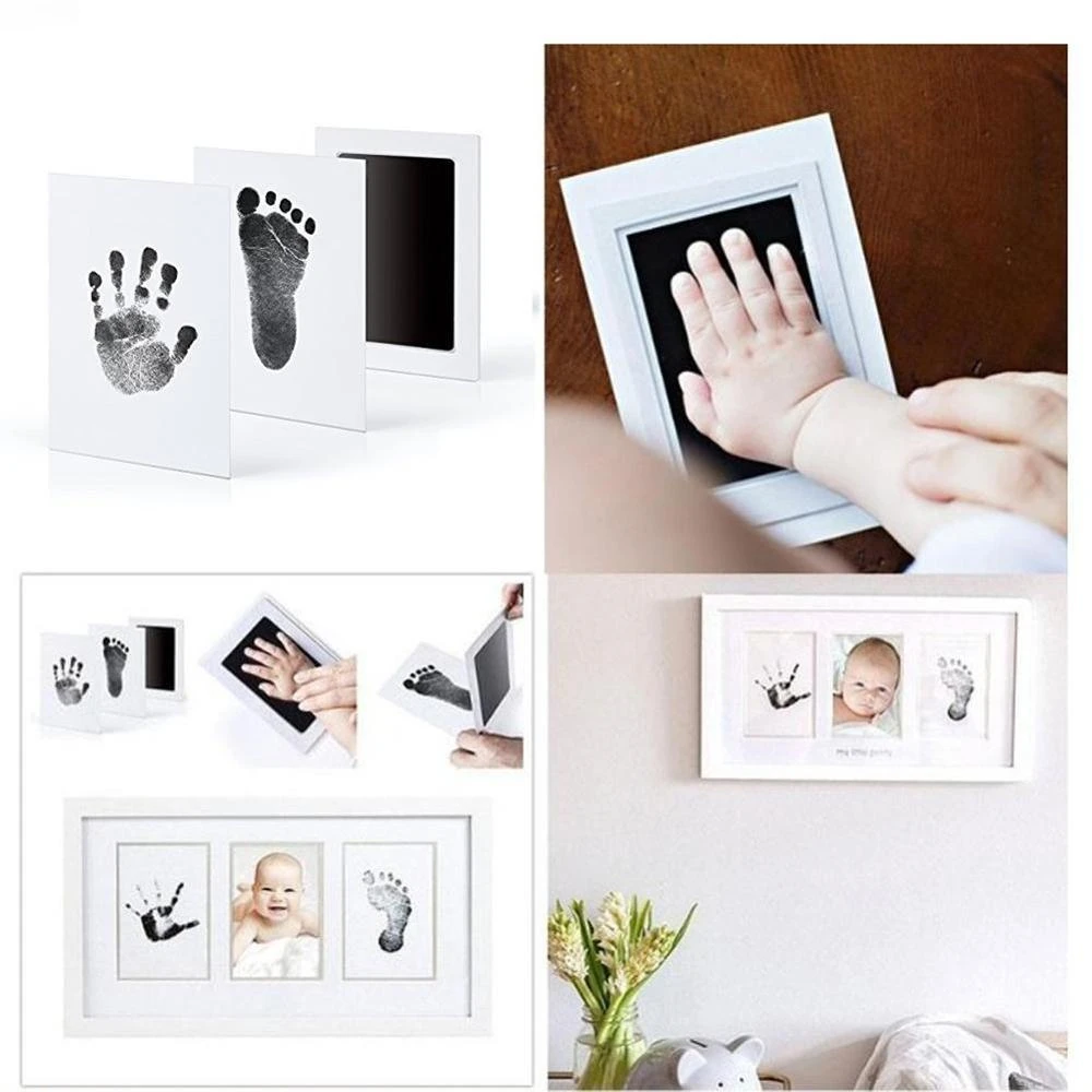 Newborn Baby Footprints Handprint Ink Pads Kits for DIY Photo Frame Accessories Newborn Baby Pet Cat Dog Paw Prints Souvenir