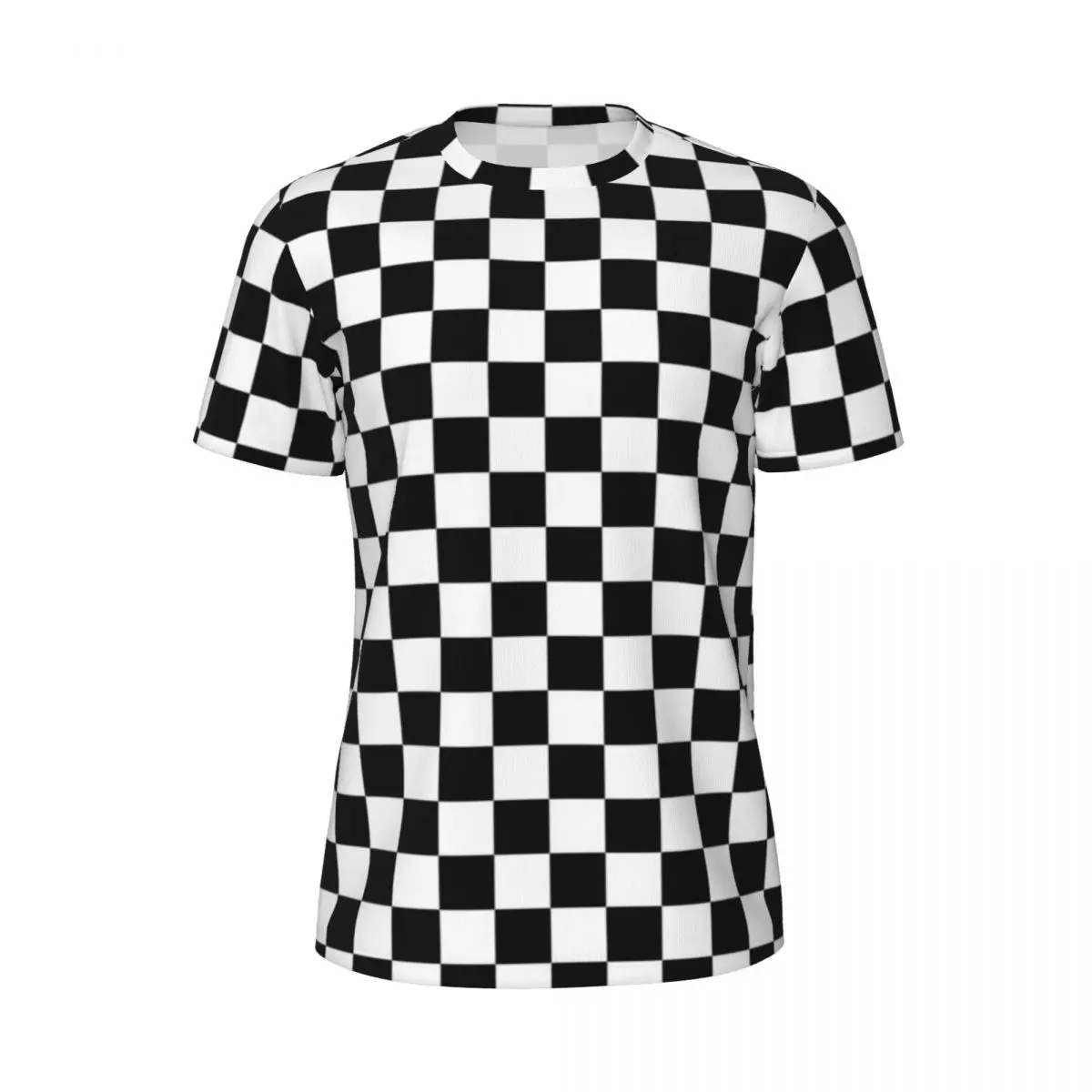 

Black Checkerboard T Shirt Mens Classic Black and White Checker Y2K Classic Sportswear T-Shirts Beach Trending Tee Shirt Tops