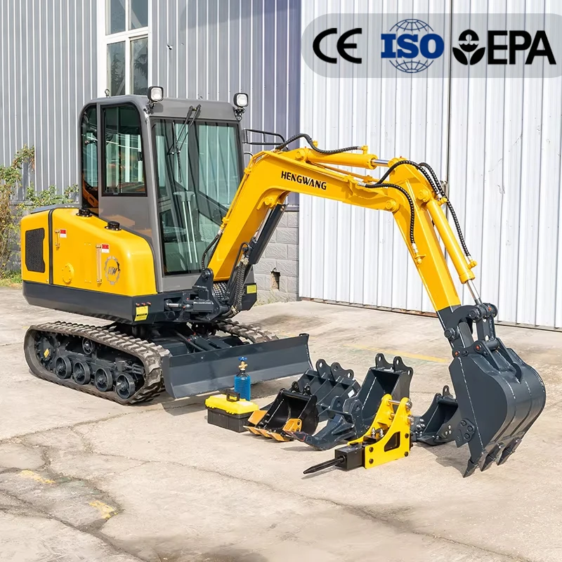

Kubota Engine Mini Crawler 2.5 ton Excavator Diesel Hydraulic Tractor 2.5t China Mini Bagger Construction Machinery Custom