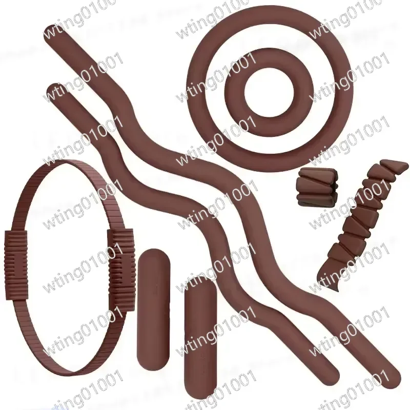 Women Pilates Power Kit Chocolate Brown Silicone Dumbbell Beam Ankle Weight Pilates Ring Multi Functional Home Fitness
